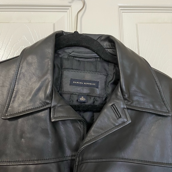 Banana Republic 100% Genuine Leather Jacket Size Men’s M - Picture 3 of 11